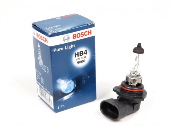 1 987 302 153 BOSCH Лампа накаливания HB4 12V 51W P22d PURE LIGHT (пр-во Bosch)