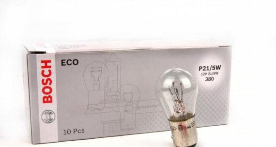 1 987 302 814 BOSCH Лампа накаливания P21/5W 12V 21/5W BAZ15d ECO (пр-во Bosch)