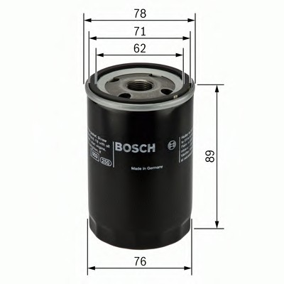 0 451 104 026 BOSCH Фильтр масляный ГАЗ 3110 с дв. ROVER тип 20Т4 (пр-во Bosch)