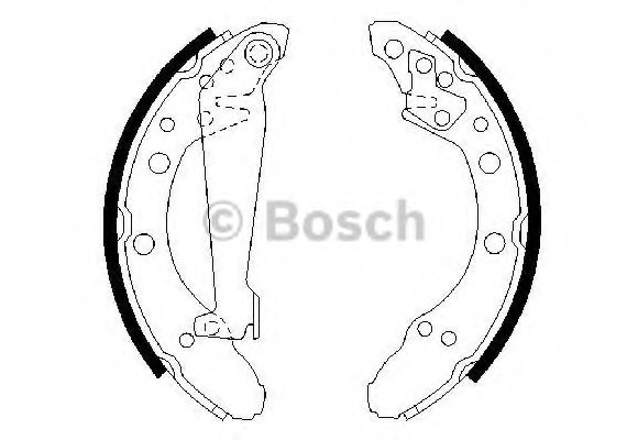 0 986 487 536 BOSCH Колодка торм. барабан. AUDI 80,100, VW PASSAT (пр-во Bosch)