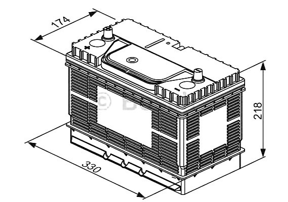 0092T30500 BOSCH Аккумулятор 105Ah-12v BOSCH (T3050) (330x172x240),R,EN800
