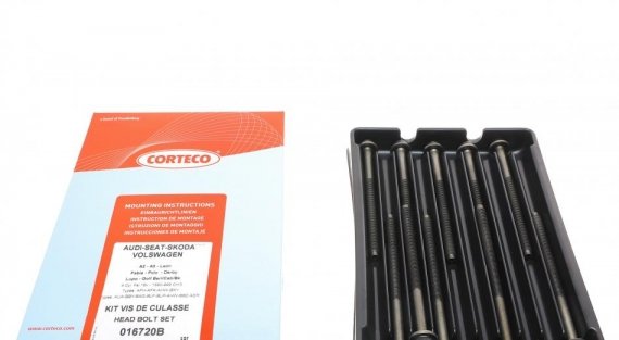 016720B CORTECO (Германия) Болт головки блока (компл.) VAG BAG/BLF/BLP (пр-во Corteco)