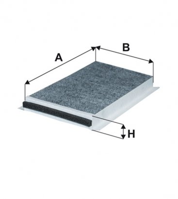 WP6977 WIX-FILTRON Фильтр салона K1160A-2X/WP6977 угольный (пр-во WIX-Filtron)