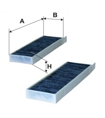 WP9319 WIX-FILTRON Фильтр салона WP9319/K1227A-2x угольный (пр-во WIX-Filtron)