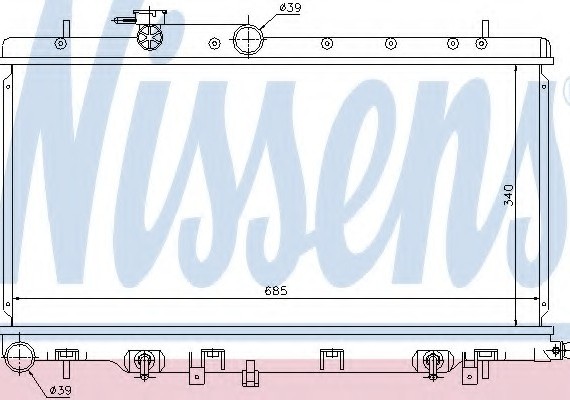 67711 NISSENS (Дания) Радиатор охлаждения SUBARU IMPREZA, LEGACY (пр-во Nissens)