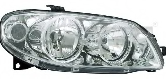 20-0352-35-2 TYC Фара передня FT Pun 99- лів. фара H1/H7, автомат., + коррект., 6/03-