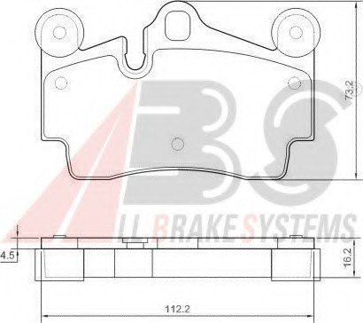 37365 ABS Колодка торм. PORSCHE/ VW CAYENNE/TOUAREG задн. (пр-во ABS)