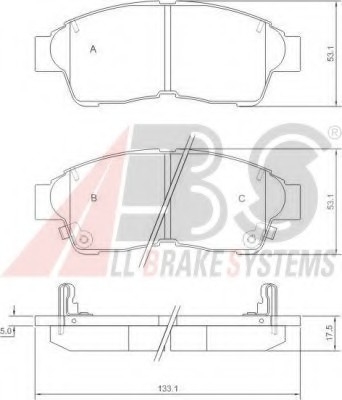 36777 ABS Колодка гальм. TOYOTA CAMRY/COROLLA/RAV4 передн. (пр-во ABS)