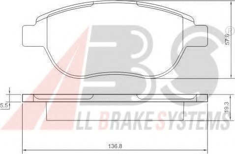 37273 ABS Колодка гальм. CITROEN/PEUGEOT XSARA/307 передн. (пр-во ABS)