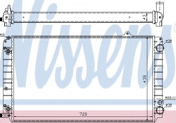60239 NISSENS (Дания) Радиатор охлаждения AUDI A8/S8 (4D) (98-) (пр-во Nissens)