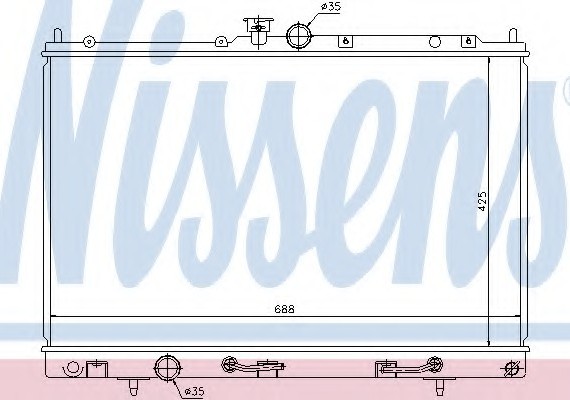 62893 NISSENS (Дания) Радиатор MT OUTLANDER(03-)2.0 i TURBO[OE MR993927] NISSENS