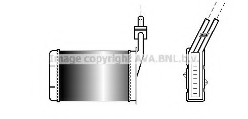 RT 6101 AVA COOLING Радиатор отопителя R21 ALL MT/AT 86-95 (LHD) (Ava)