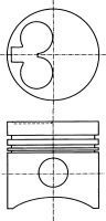 87-109511-00 NURAL Поршень в комплекте на 1 цилиндр, 4-й ремонт (+1,00) NURAL