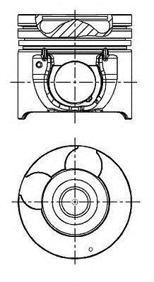 87-431707-00 NURAL Поршень в комплекте на 1 цилиндр, 2-й ремонт (+0,50) NURAL