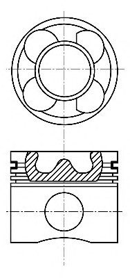 87-424008-00 NURAL Поршень у комплекті на 1 циліндр, 3-й ремонт (+0,60) NURAL