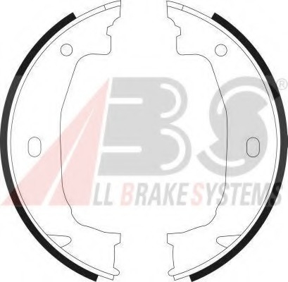 9069 ABS Колодка гальм. барабан. BMW 3 SERIE (E46) задн. (пр-во ABS)