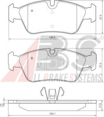 37436 ABS Колодка гальм. BMW 120i,120D передн. (пр-во ABS) Розпродаж