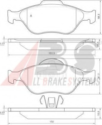 37195 ABS Колодка торм. FORD/MAZDA FIESTA/FUSION передн. (пр-во ABS)