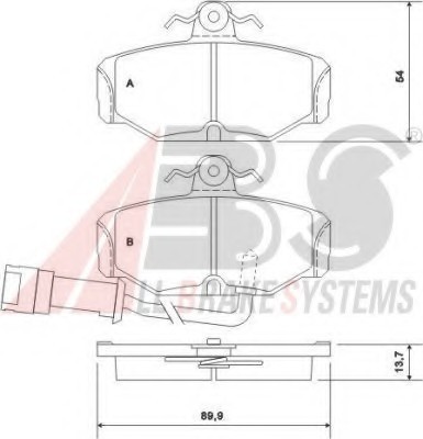 36170 ABS Колодка торм. FORD ESCORT/SCORPIO/SIERRA задн. (пр-во ABS)