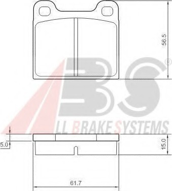 36009 ABS Колодка торм. ALFA ROMEO/MB/OPEL/VOLVO передн. (пр-во ABS)