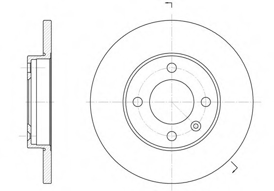 6088.01 Remsa Диск гальмівний SEAT TOLEDO, VW CADDY передн. (пр-во REMSA)