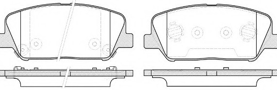 1398.12 Remsa Колодка гальм. KIA CEED 1.4 1.6 2012 - передн. (пр-во REMSA)