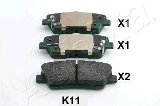51-0K-K11 ASHIKA Комплект тормозных колодок, дисковый тормоз (пр-во ASHIKA)