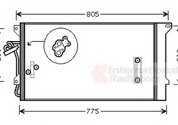 58005244 Van Wezel Конденсор кондиционера TOUAREG/CAYENNE ALL 02- (Van Wezel)