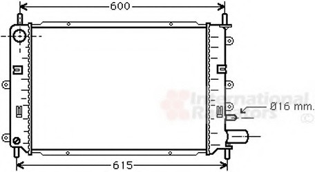 18002151 Van Wezel Радіатор охолодження ESCORT/ORION MT 90-95(пр-во Van Wezel)