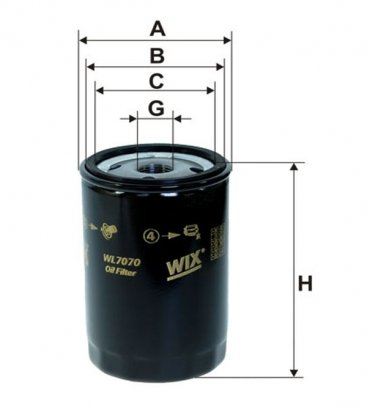 WL7070 WIX-FILTRON Фільтр масляний AUDI, VW WL7070/OP526 (пр-во WIX-Filtron)