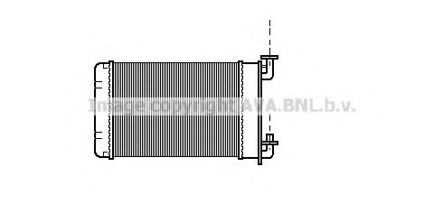 BW 6022 AVA COOLING Радиатор печки (пластик. трубки), 3/88- [OE. 1373772] AVA