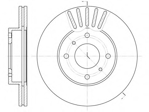 6179.10 Remsa Диск гальмівний NISSAN ALMERA передн., вент. (пр-во REMSA)