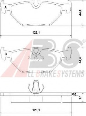 36908 ABS Колодка гальм. Бмв 3 ser. E46/5 ser. E39 задн. (пр-во ABS)