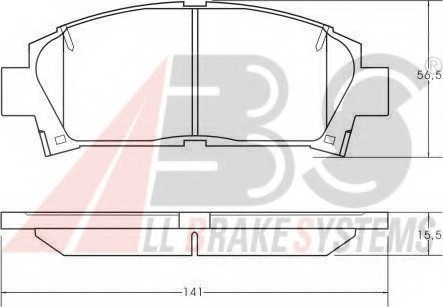36866 ABS Гальмівні колодки пер. Avensis/Camry/Carina 89-03 (AKEBONO)