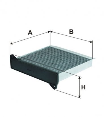 WP9313 WIX-FILTRON Фильтр салона WP9313/K1240A угольный (пр-во WIX-Filtron)