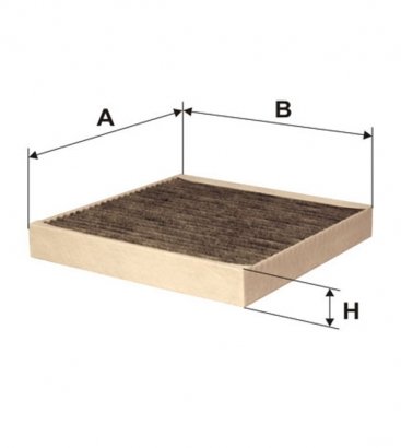 WP9107 WIX-FILTRON Фільтр салону K1089A/WP9107 вугільний (пр-во WIX-Filtron)