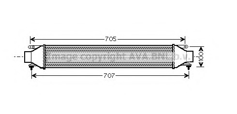 FT 4321 AVA COOLING Интеркулер 1.9JTD PF (±AC) [572*132*53][OE 51783791] AVA