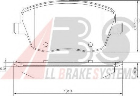 37241 ABS Колодка гальм. SEAT/SKODA IBIZA/FABIA передн. (пр-во ABS)