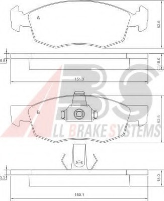 37286 ABS Колодка гальм. FIAT DOBLO/DOBLO CARGO передн. (пр-во ABS)