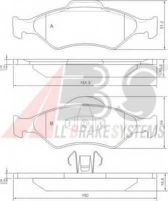 37196 ABS Колодка гальм. FORD COURIER/FIESTA/KA передн. (пр-во ABS)