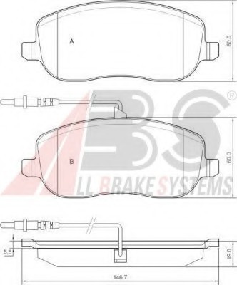 37329 ABS Колодка гальм. CITROEN/PEUGEOT C8/807 передн. (пр-во ABS)