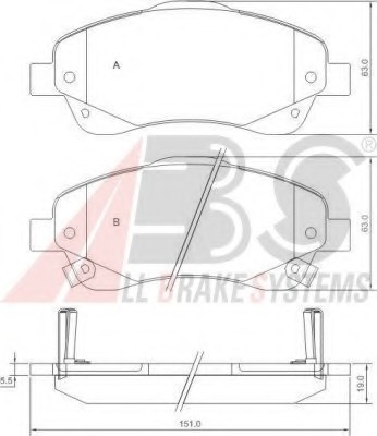 37400 ABS Колодка гальм. TOYOTA AVENSIS/COROLLA передн. (пр-во ABS)