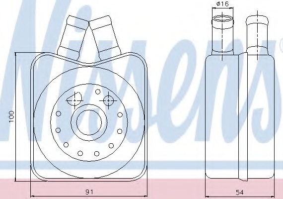 90606 NISSENS (Дания) Радиатор масляный AUDI, SEAT, SKODA, VW (пр-во Nissens)