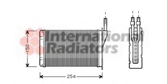 43006087 Van Wezel Радиатор отопителя RENAULT EXPRESS/R5/R9/R11 (Van Wezel)