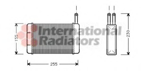 18006134 Van Wezel Радиатор отопителя FIESTA 3 ALL +/- AC 89-95 (Van Wezel)