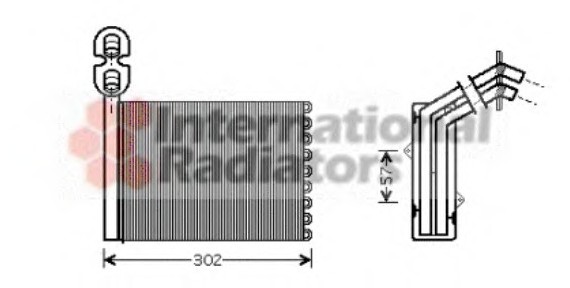 58006201 Van Wezel Радиатор отопителя SHARAN/GALAXY/ALH LHD 95- (Van Wezel)