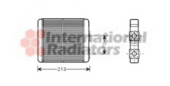 13006226 Van Wezel Радиатор отопителя TERRANO2/SERENA/LANCER 92 (Van Wezel)