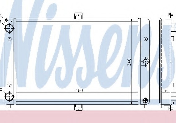 62351 NISSENS (Дания) Радиатор вод. охлажд. ВАЗ 2108,-09,-099 (пр-во Nissens)