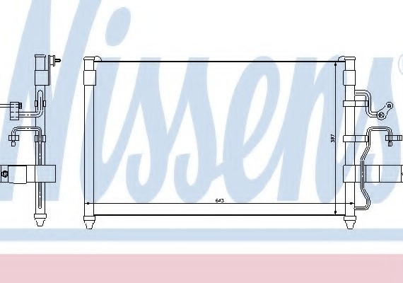 Фото радіатор кондиціонера 94413 NISSENS (Дания) 94413 NISSENS (Дания) Радіатор кондиціонера