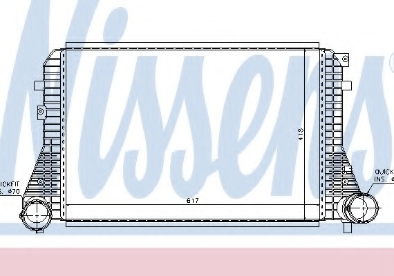 96715 NISSENS (Дания) Конденсатор кондиционера AUDI, SEAT, VW (пр-во Nissens)